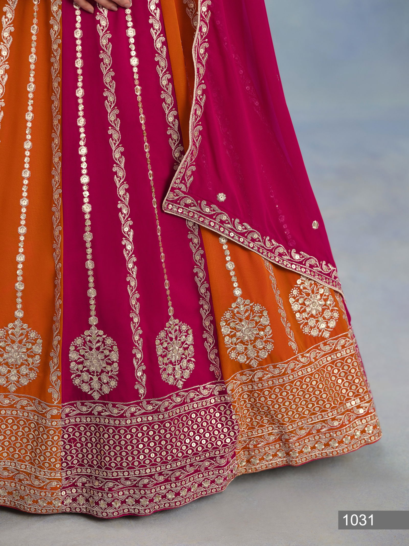 Krishvi 1031 By Mehvish Faux Georgette Designer Lehenga Choli Suppliers In India